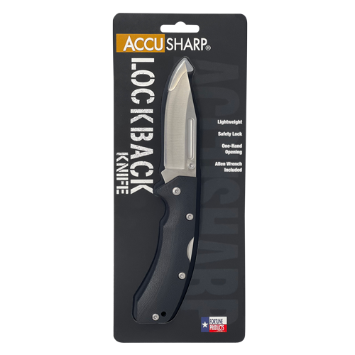 AccuSharp® Lockback Black Knife (711C)