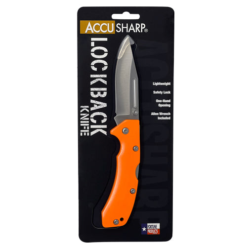 AccuSharp® Lockback Orange Knife (712C)